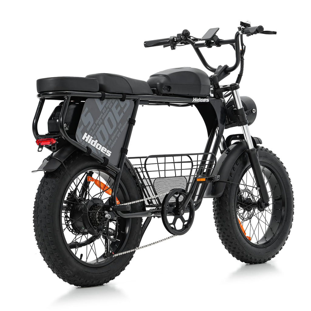 Hidoes B9 Long-Range Dual Battery Electric Bike with Hydraulic Brakes & Basket - 25 km/h