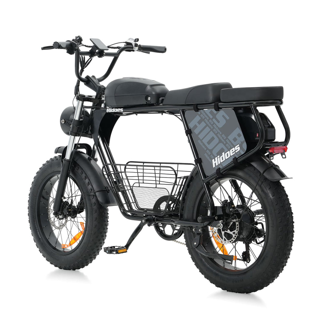 Hidoes B9 Long-Range Dual Battery Electric Bike with Hydraulic Brakes & Basket - 25 km/h