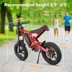 Hidoes B6 Electric Bike 48V 15.6Ah 20” Fat Tire Ebike for Adults