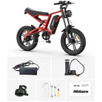 Hidoes B6 Electric Bike 48V 15.6Ah 20” Fat Tire Ebike for Adults