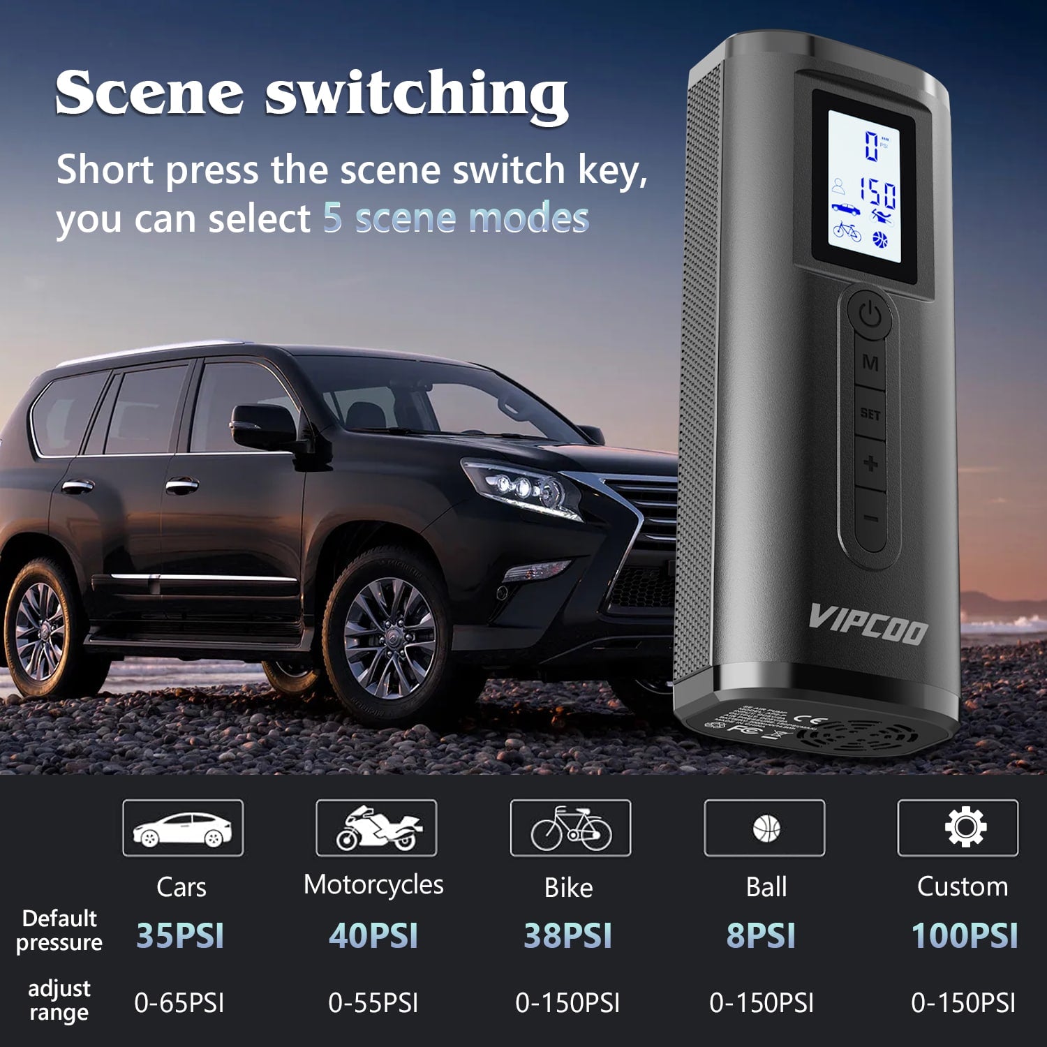 VIPCOO Electric Air Pump